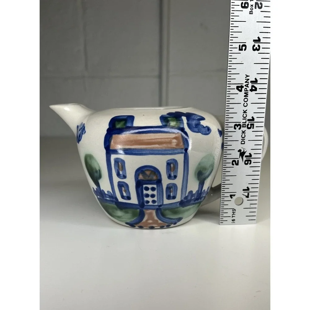 Vintage M.A. Hadley‎ HOUSE Pattern Teapot Creamer Retired Home Sweet Home No Lid